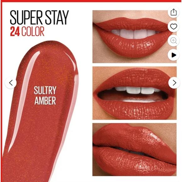 Maybelline Other - Maybelline Super Stay 24 2-Step Long Lasting Liquid Lipstick in Sultry Amber